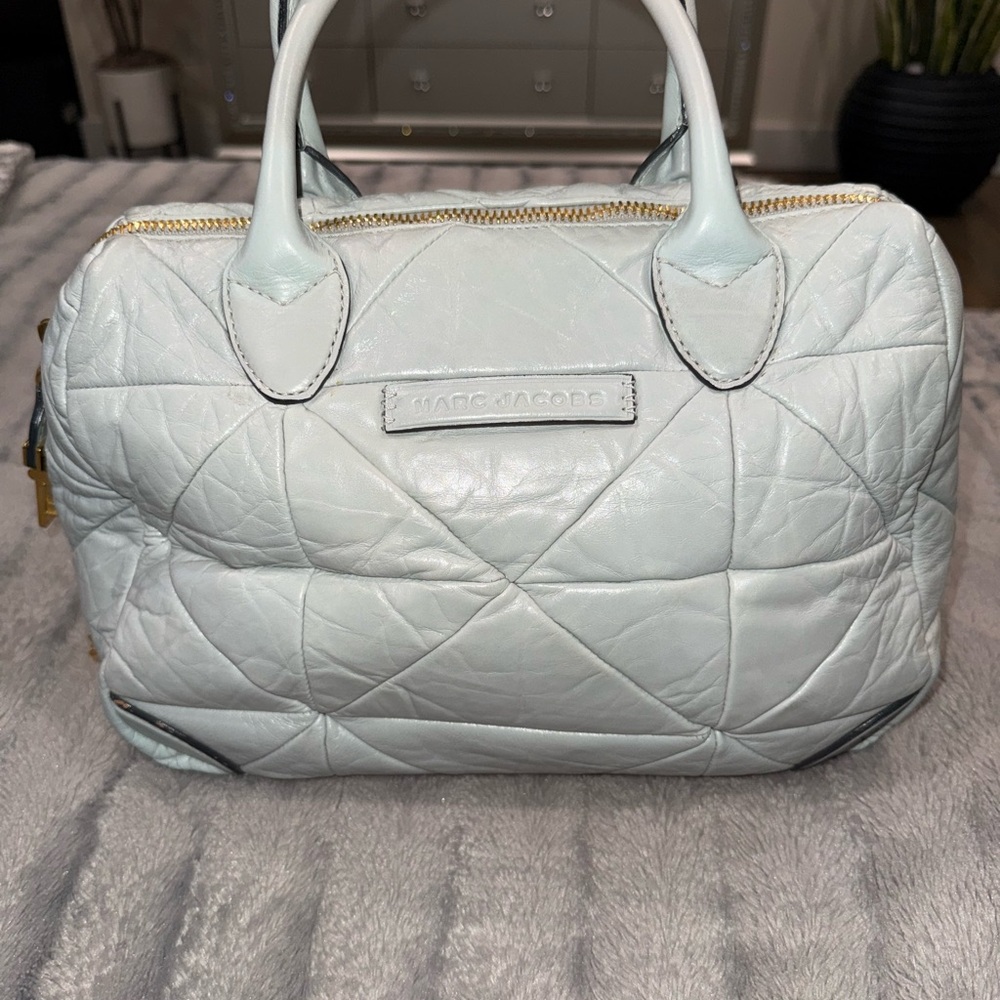 Marc Jacobs Quilted Light Blue Satchel